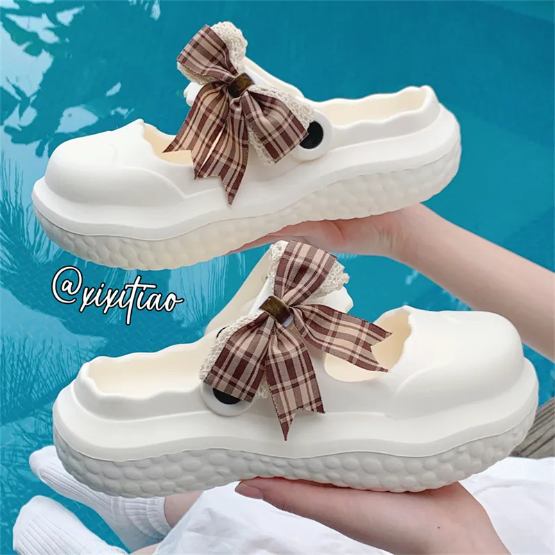 Thin Strips Slippers Women's, Ivory-3