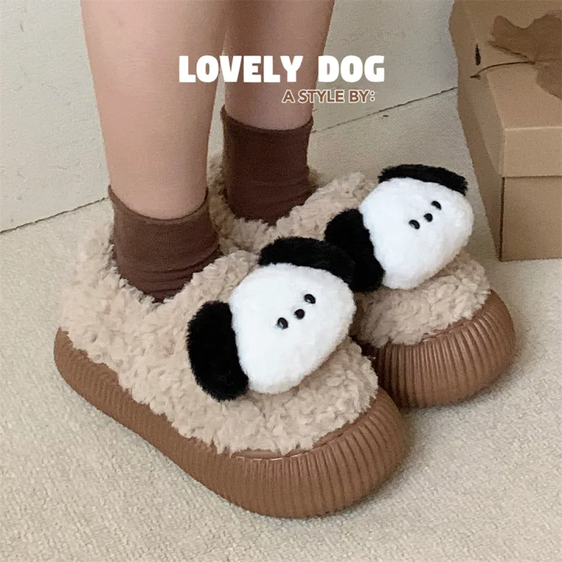 Thin Strips Cotton Slippers Women's, White-11