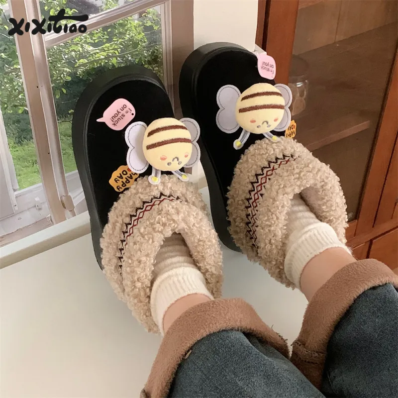 Thin Strips Cotton Slippers Women's-16
