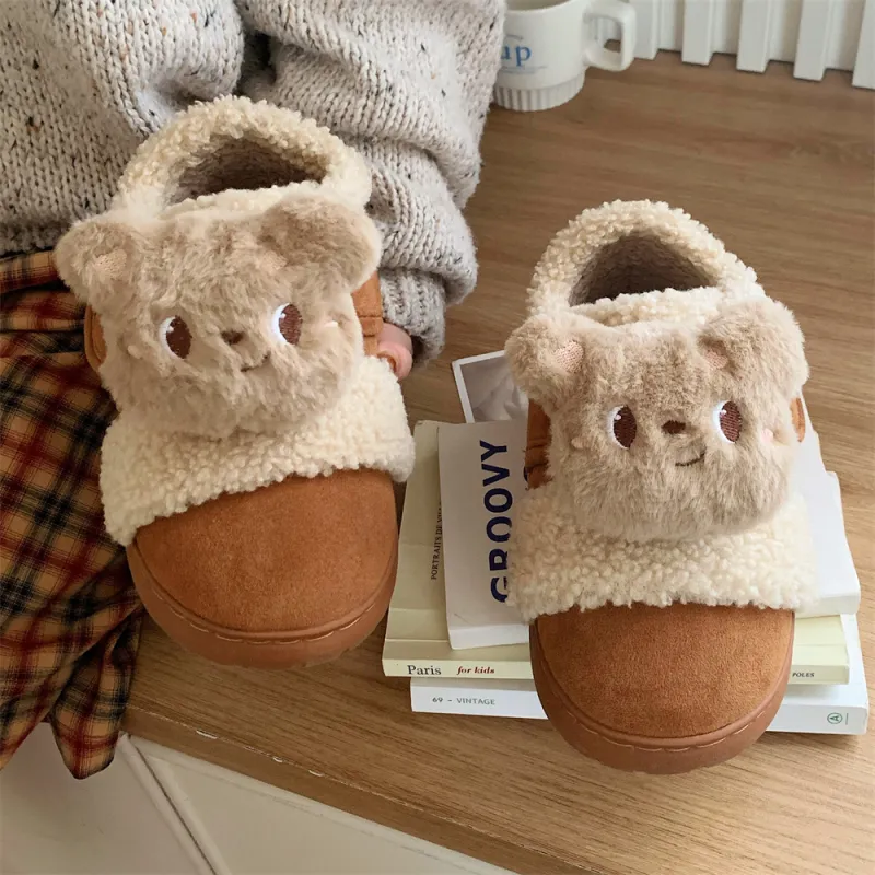 Thin Strips Cotton Slippers Women's, Light Brown-4