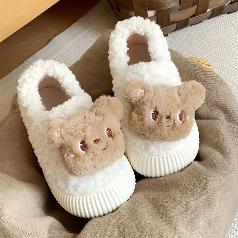 Thin Strips Cotton Slippers Women's Khaki-9