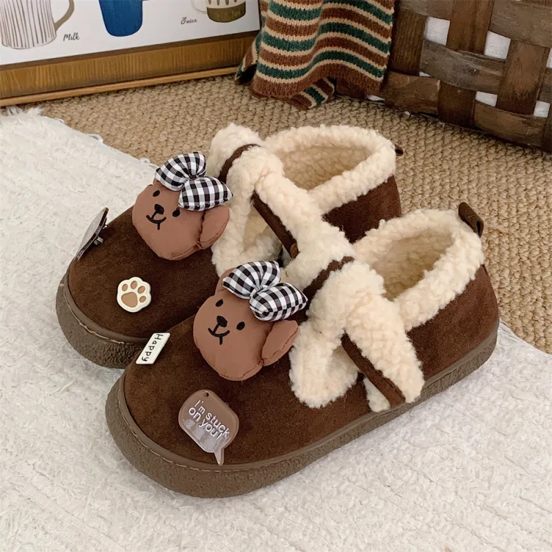 Thin Strips Cotton Slippers Women's, Light Brown-7