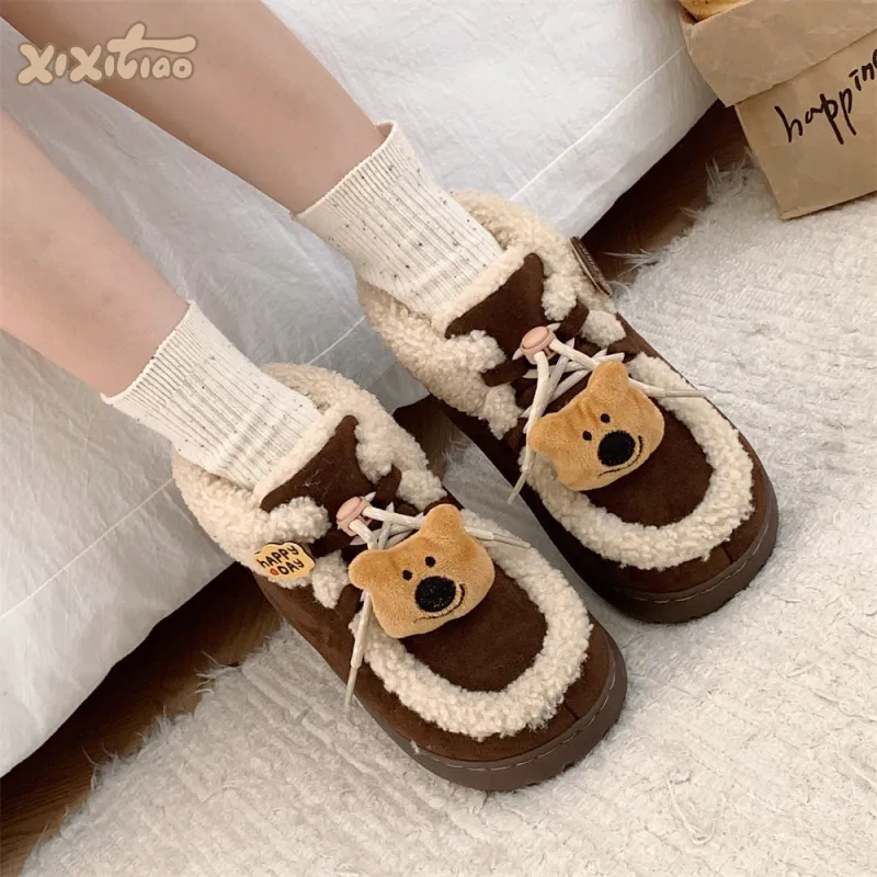 Thin Strips Cotton Slippers Women's, Light Brown-7