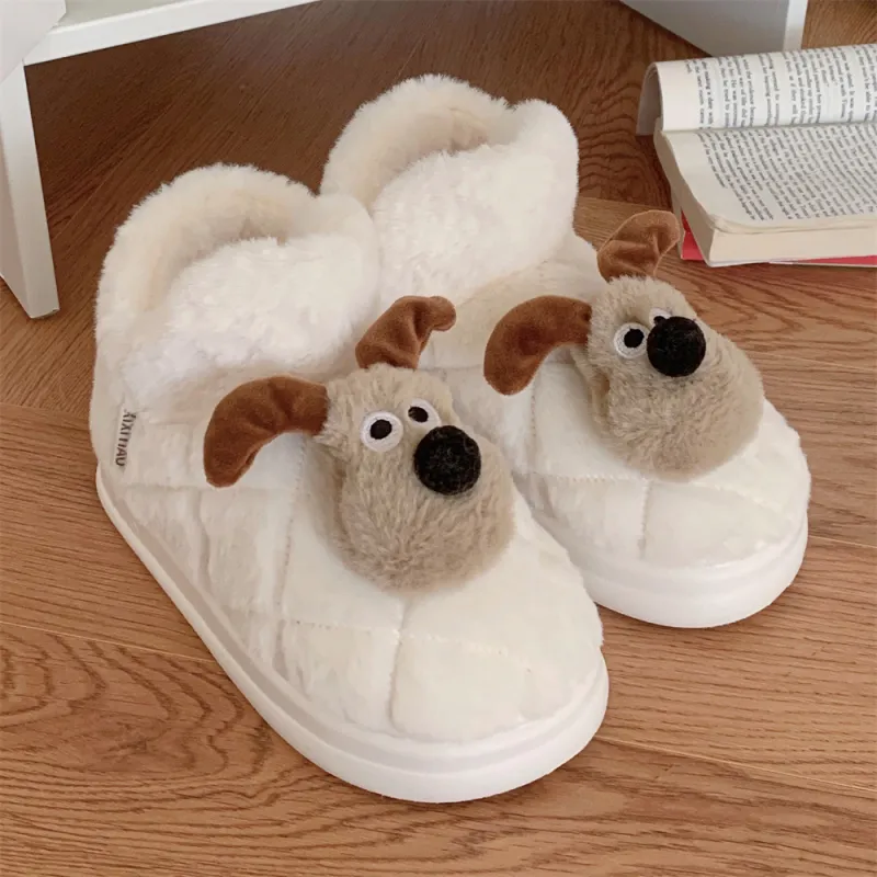 Thin Strips Cotton Slippers Women's, Ivory-4