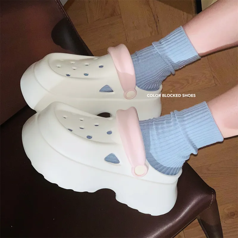 Thin Strips Slippers Women's, Black+White Base-10