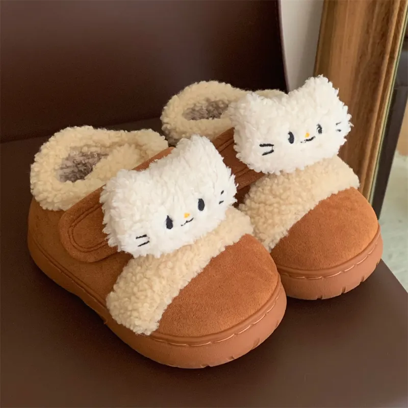 Thin Strips Cotton Slippers, Home Slippers Unisex, Dark Coffee-19