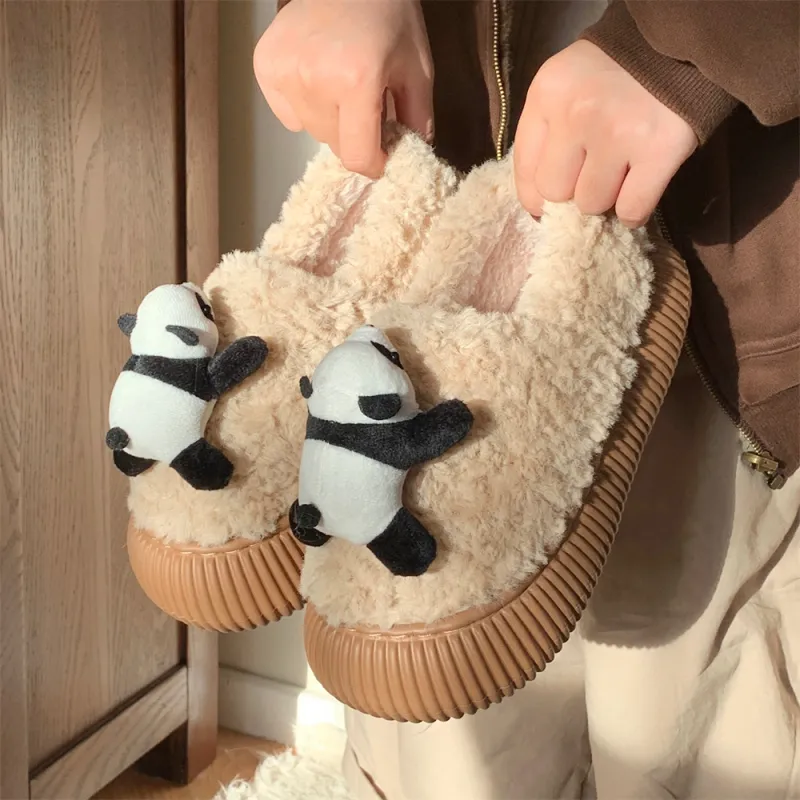 Thin Strips Cotton Slippers Women's, White-8