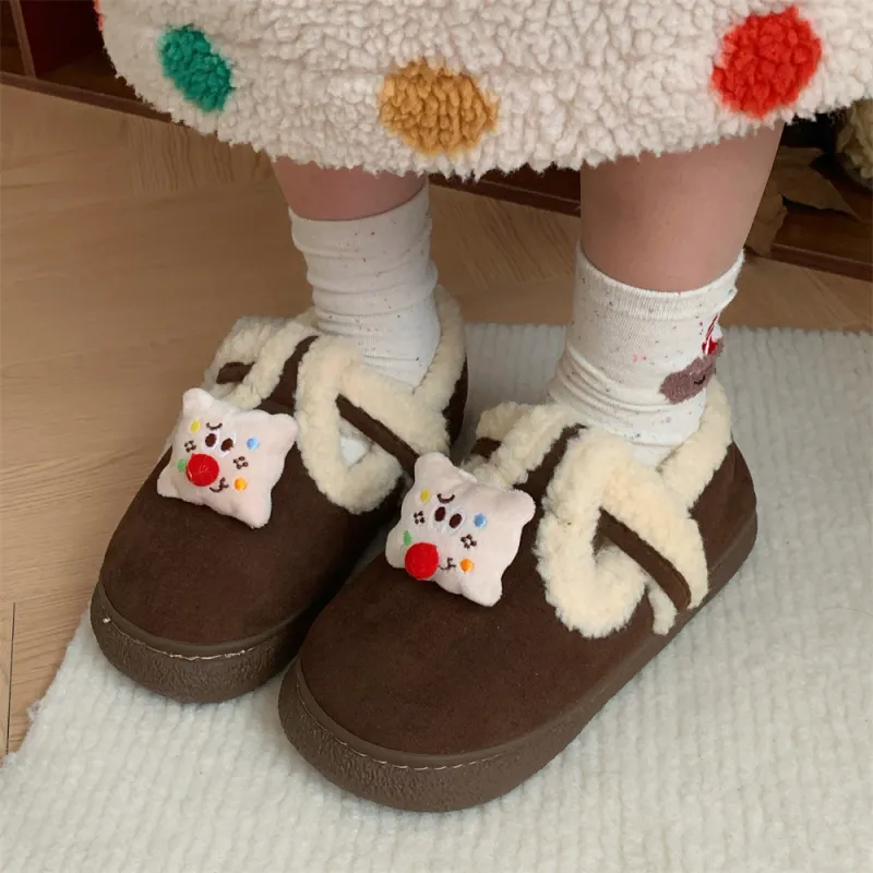 Thin Strips Cotton Slippers Women's, Light Brown-9