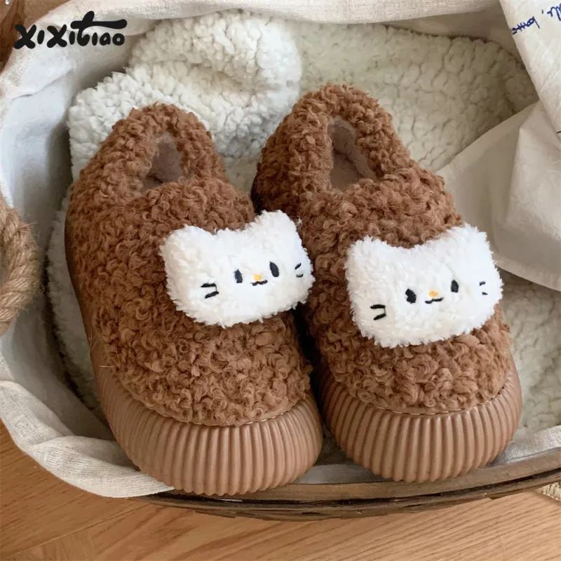 Thin Strips Slippers Women's, Brown-1