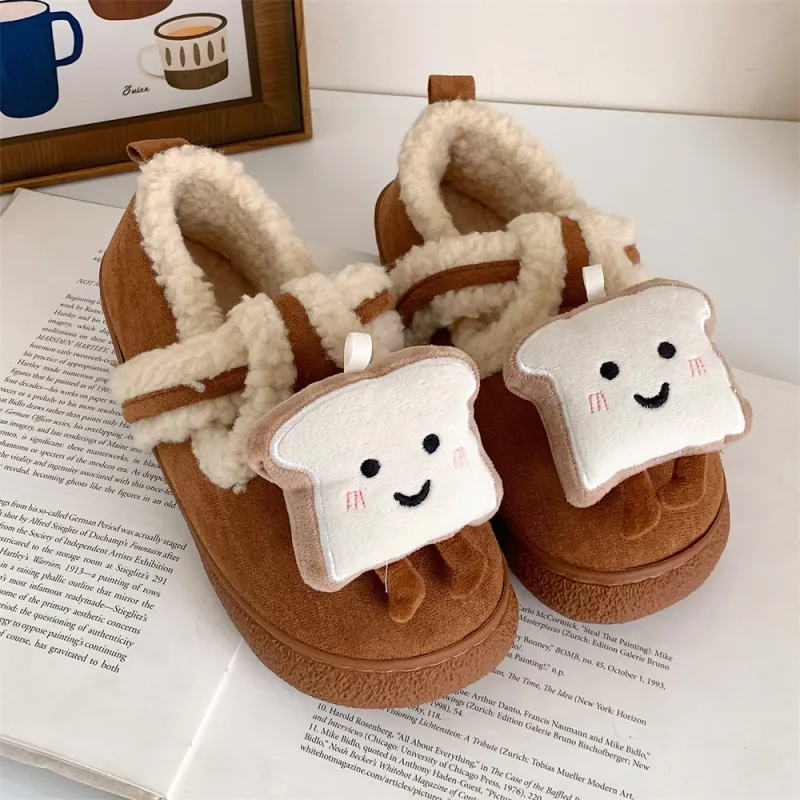 Thin Strips Cotton Slippers Women's, Dark Coffee-8