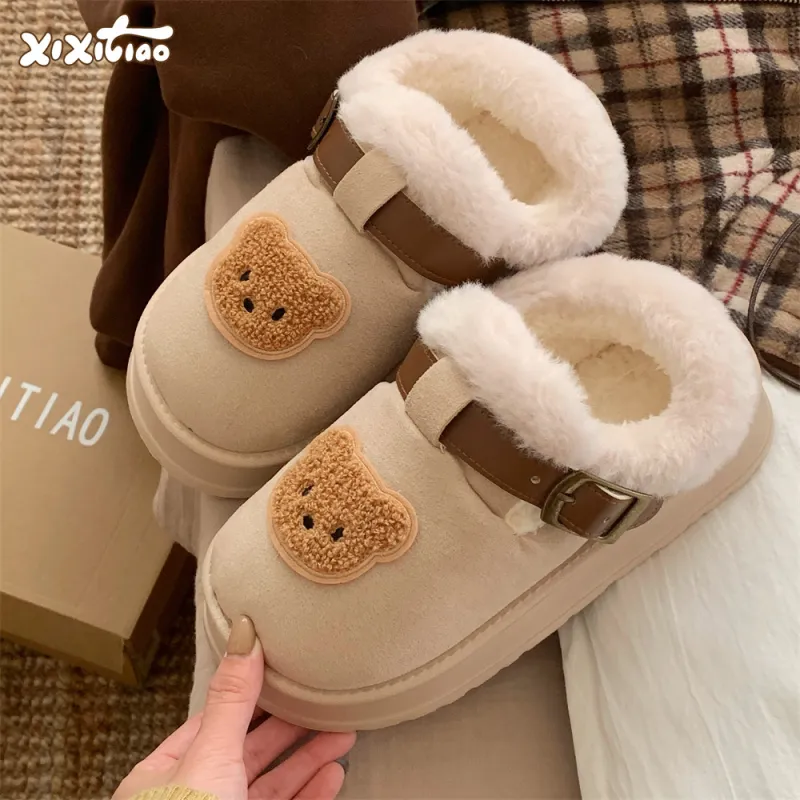 Thin Strips Cotton Slippers, Home Slippers Women's, Brown-8