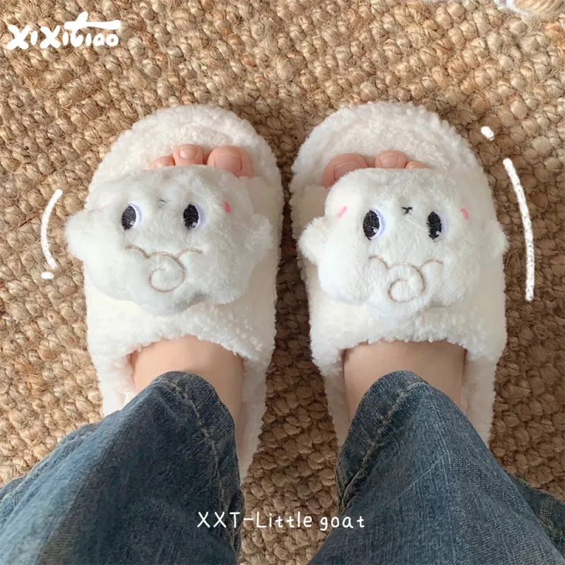 Thin Strips Cotton Slippers Women's-1