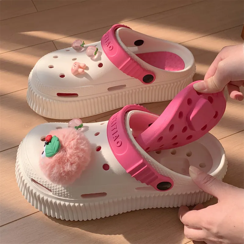 Thin Strips Slippers Milk White-2