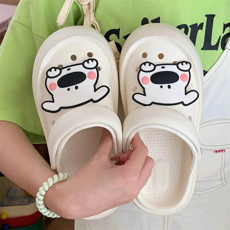 Thin Strips Slippers Women's, White-2