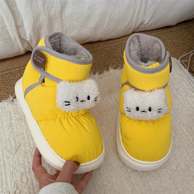 Thin Strips Cotton Slippers Unisex, White-14