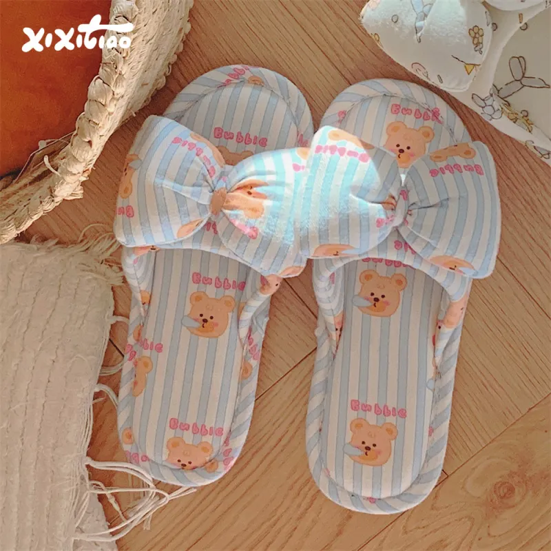 Thin Strips Slippers Women's Ecru-7