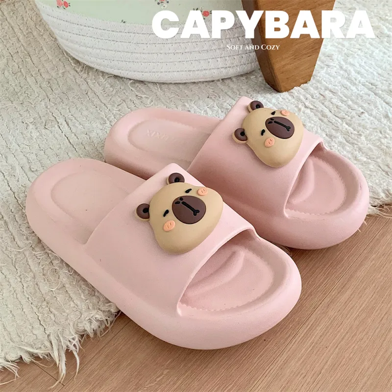 Thin Strips Sandal Slippers Unisex, White-16