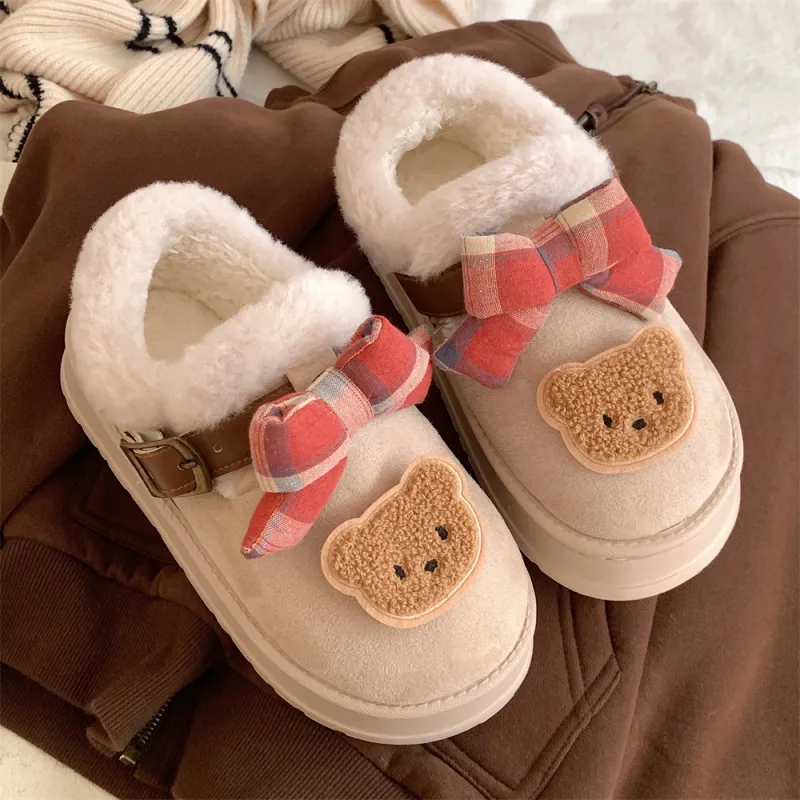 Thin Strips Home Slippers Women's, Brown-4