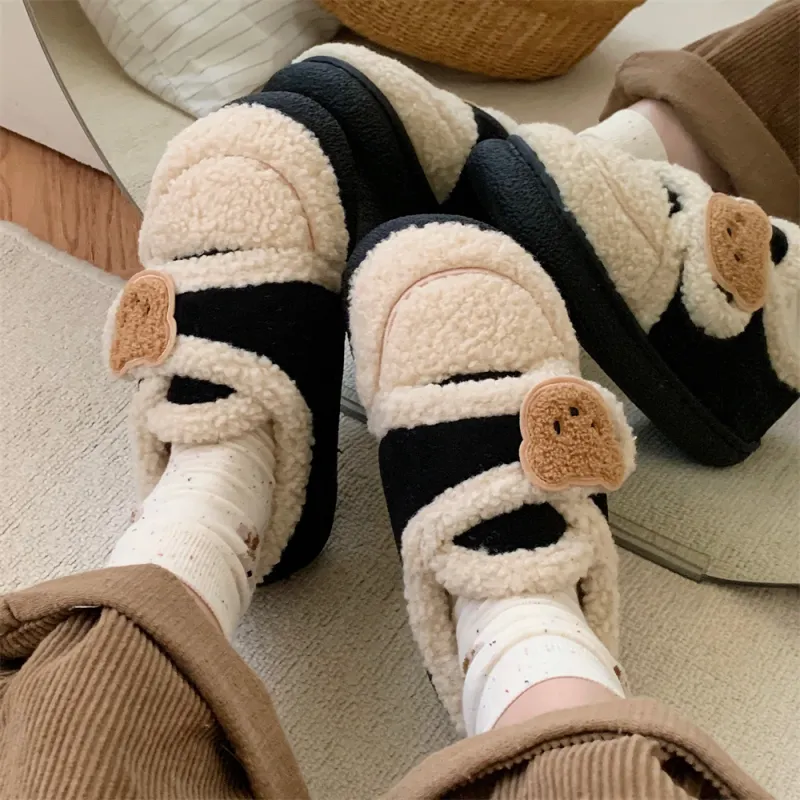 Thin Strips Cotton Slippers Light Brown, Home Slippers-13