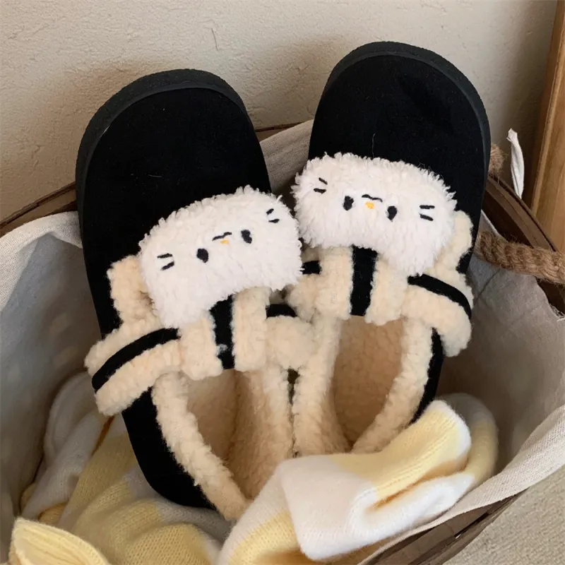 Thin Strips Cotton Slippers Women's, Light Brown-9