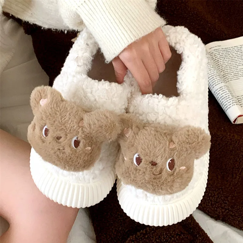 Thin Strips Cotton Slippers Women's Khaki-7