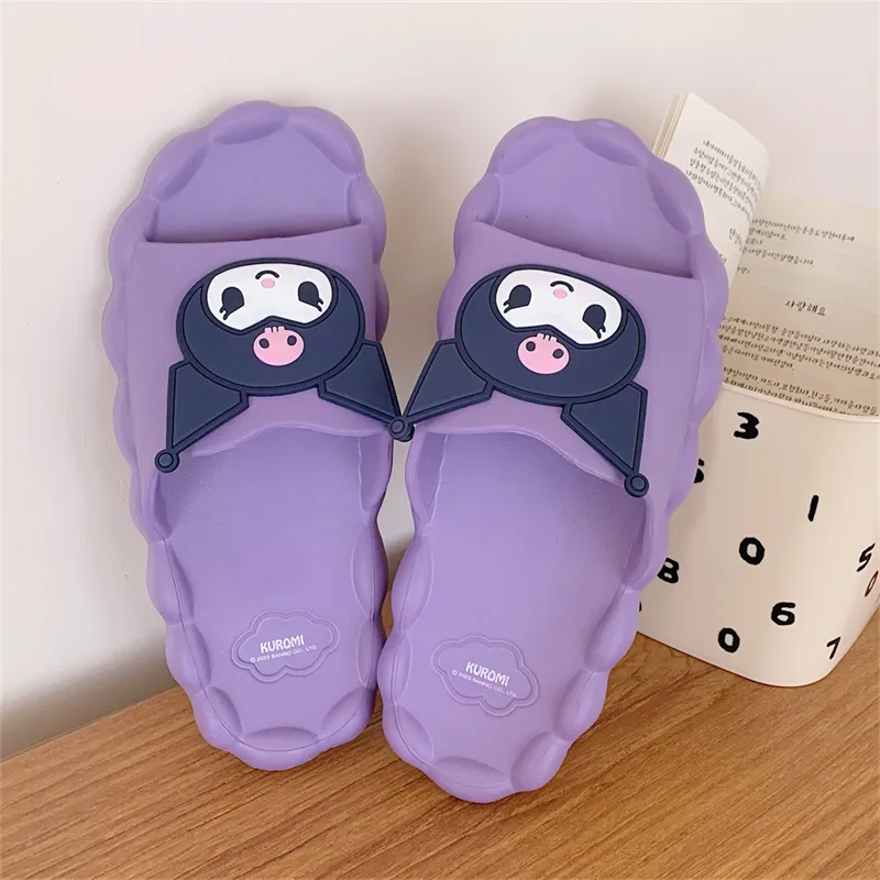 Thin Strips Slippers Women's, Purple-3