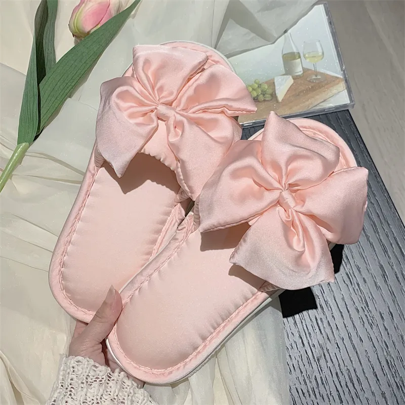 Thin Strips Home Slippers Women's Pink-1