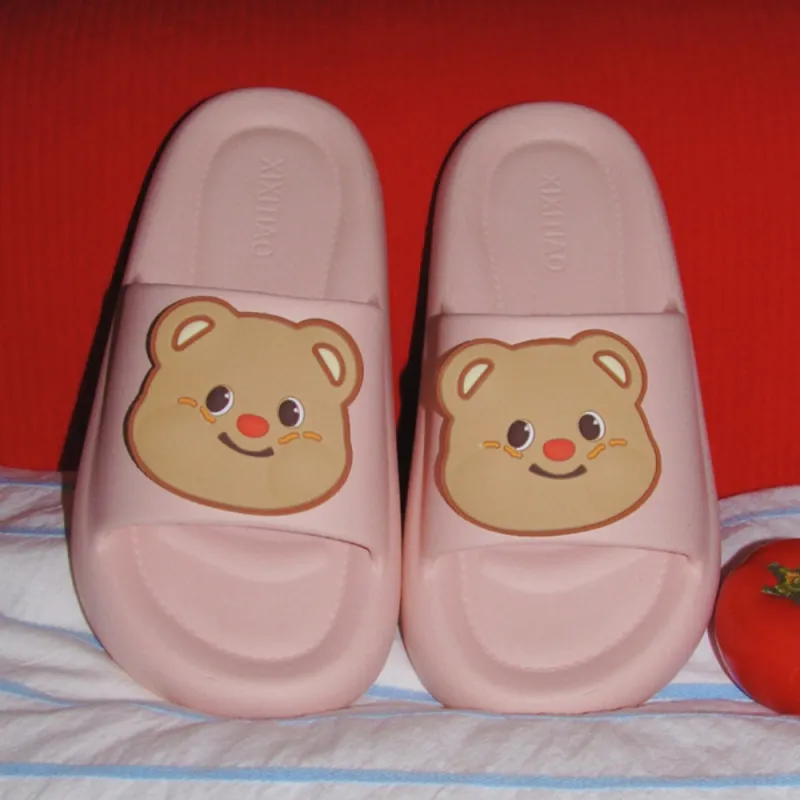 Thin Strips Sandal Slippers Unisex, Light Yellow-15