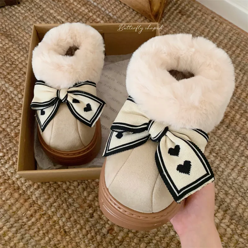 Thin Strips Cotton Slippers Women's, Brown-17