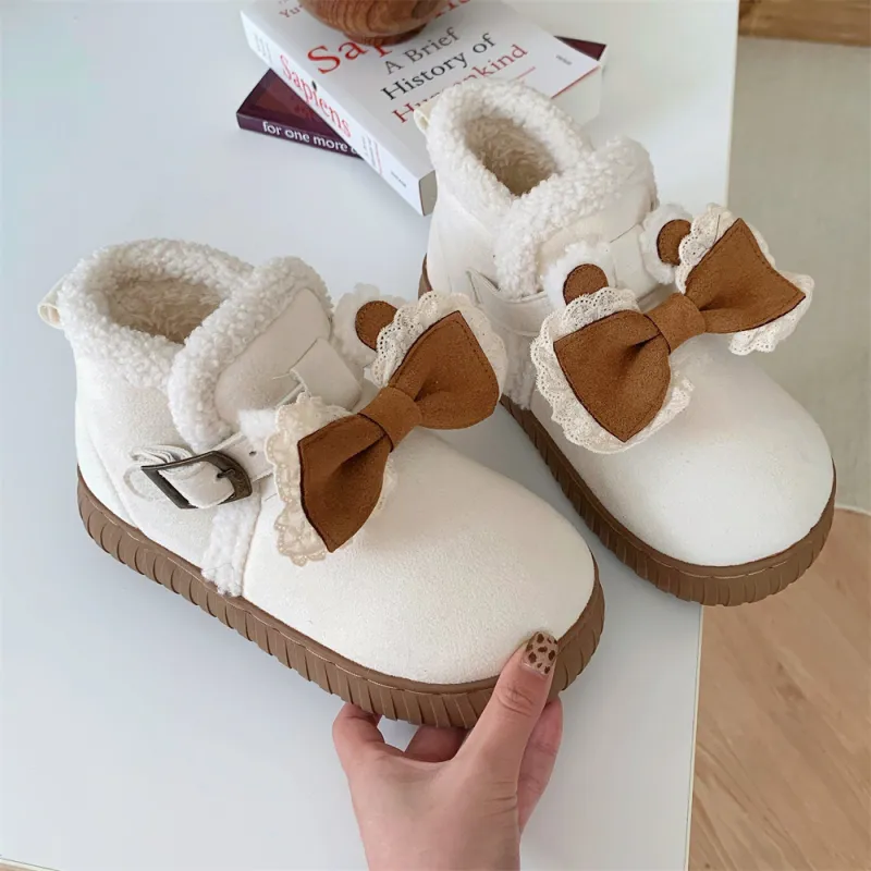 Thin Strips Cotton Slippers Women's, White-3