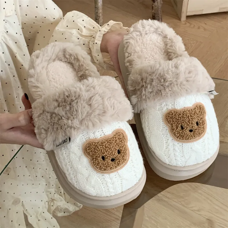 Thin Strips Cotton Slippers, Home Slippers Women's Khaki-9