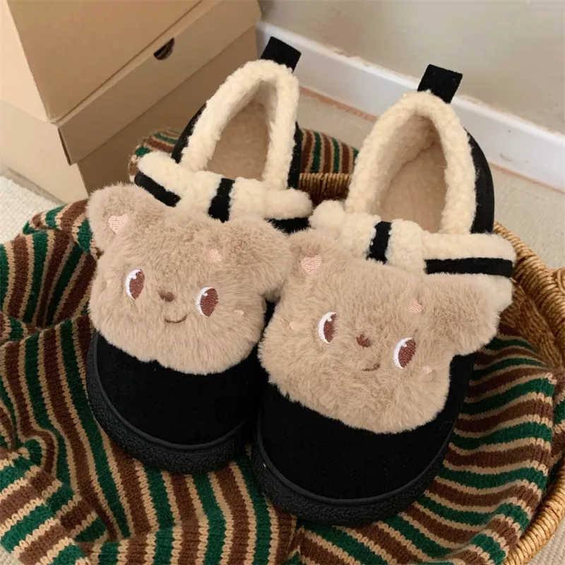 Thin Strips Cotton Slippers Women's, Light Brown-14