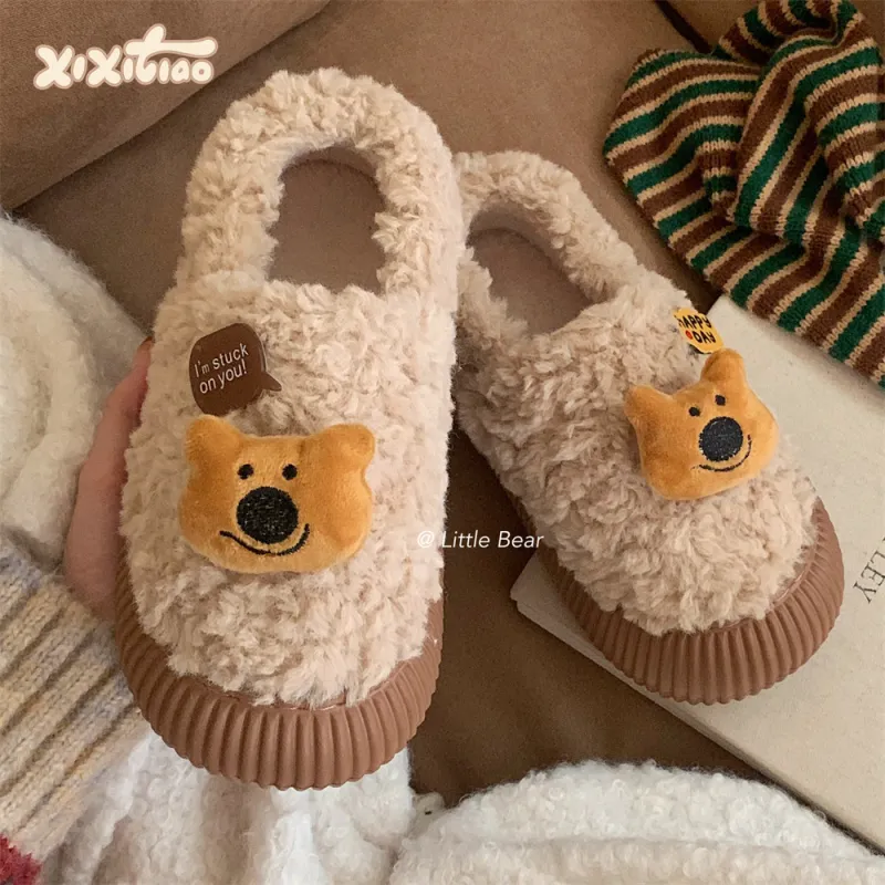 Thin Strips Home Slippers Women's, White-7