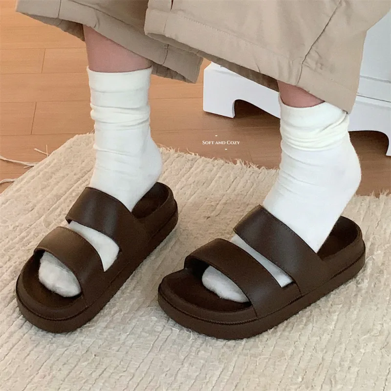 Thin Strips Slippers Unisex, Ecru-15