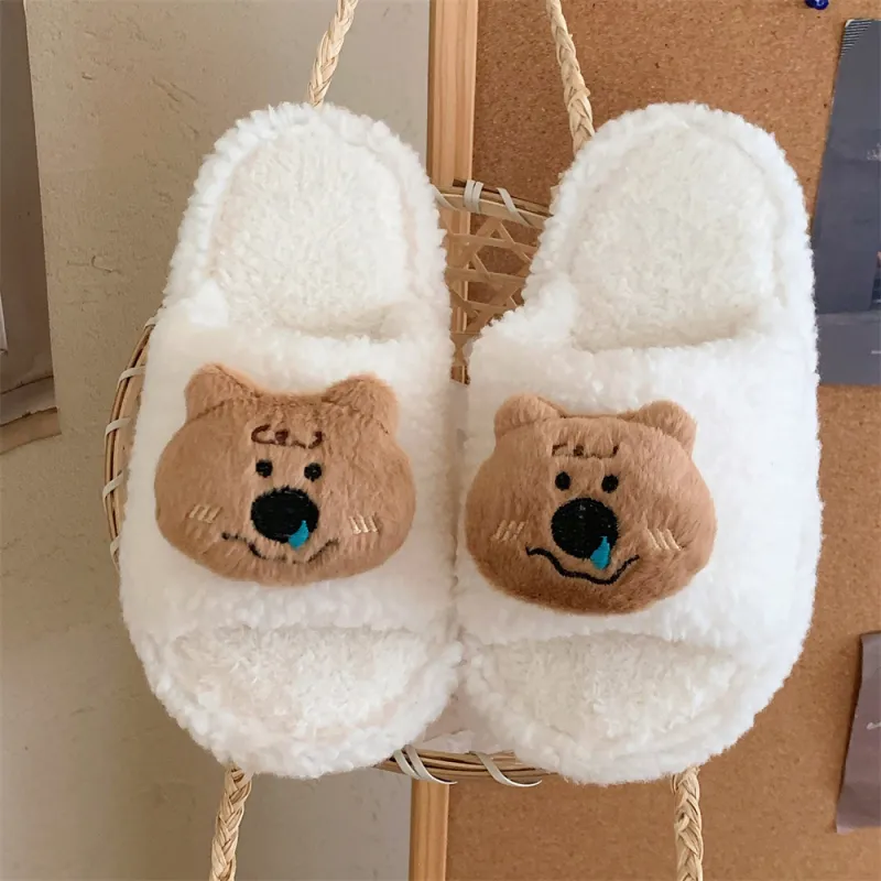 Thin Strips Cotton Slippers, Home Slippers Women's, Brown-13