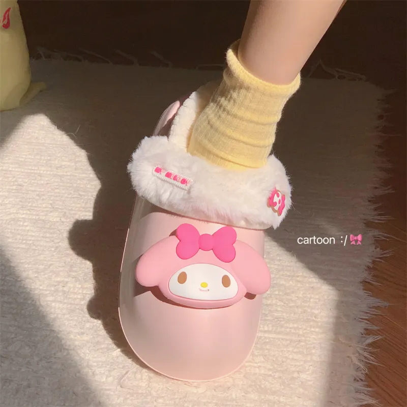 Thin Strips x Sanrio Cotton Slippers Women's, Pink-4