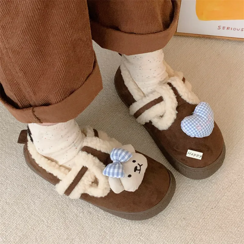 Thin Strips Cotton Slippers Women's, Light Brown-23
