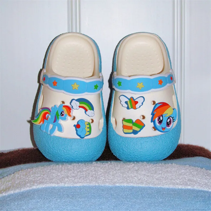 Thin Strips x MY LITTLE PONY Sandal Slippers Women's, White/Pink-4