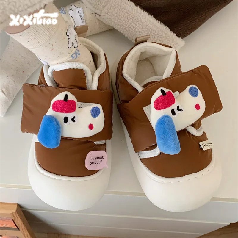 Thin Strips Cotton Slippers Women's Ecru-16
