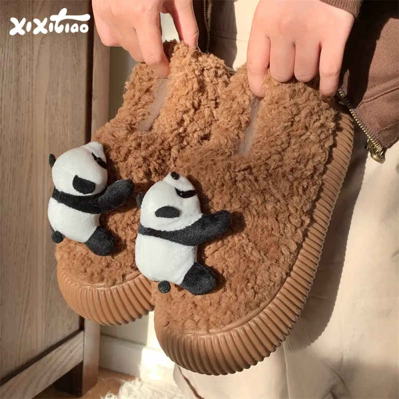 Thin Strips Cotton Slippers Women's, White-10