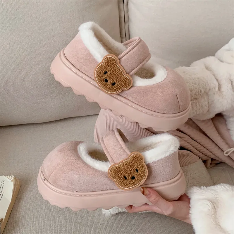 Thin Strips Cotton Slippers Women's, Pink-4