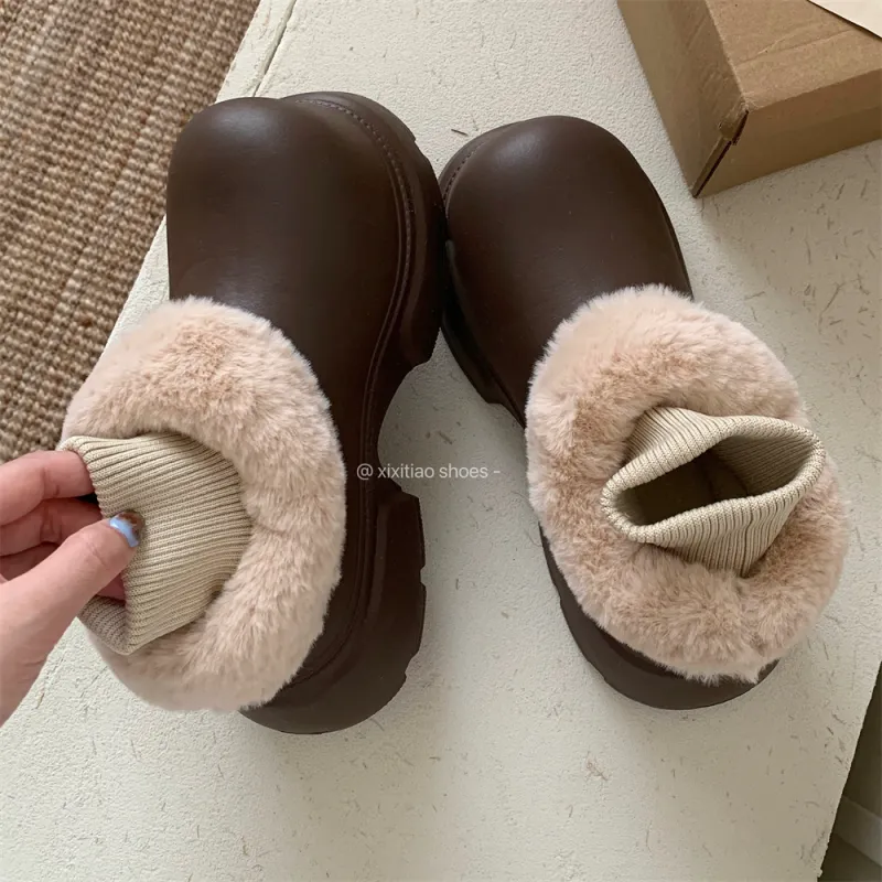 Thin Strips Cotton Slippers Women's, Cream White-15