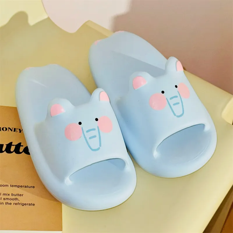 Thin Strips Slippers Women's, Blue-4