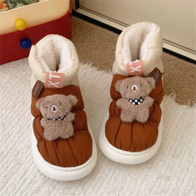 Thin Strips Cotton Slippers Unisex, Orange-4
