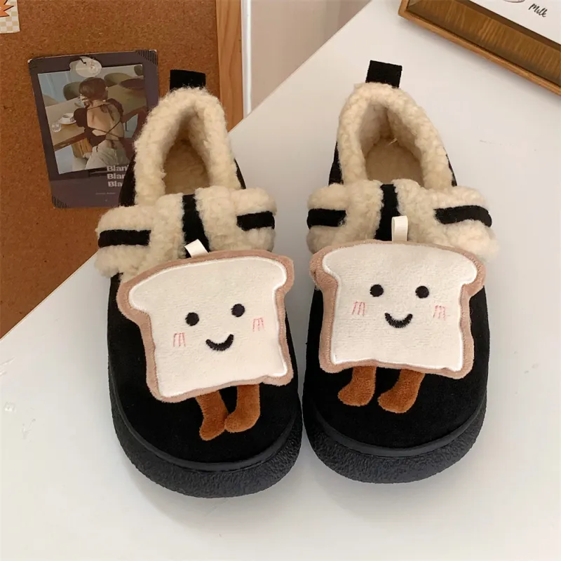 Thin Strips Cotton Slippers Women's, Dark Coffee-12