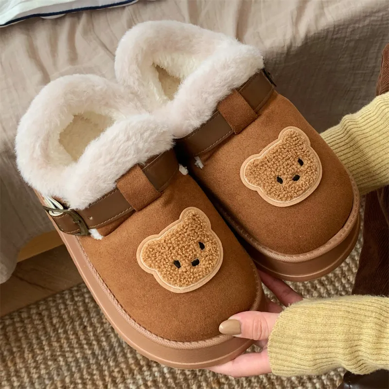 Thin Strips Cotton Slippers, Home Slippers Women's, Brown-5