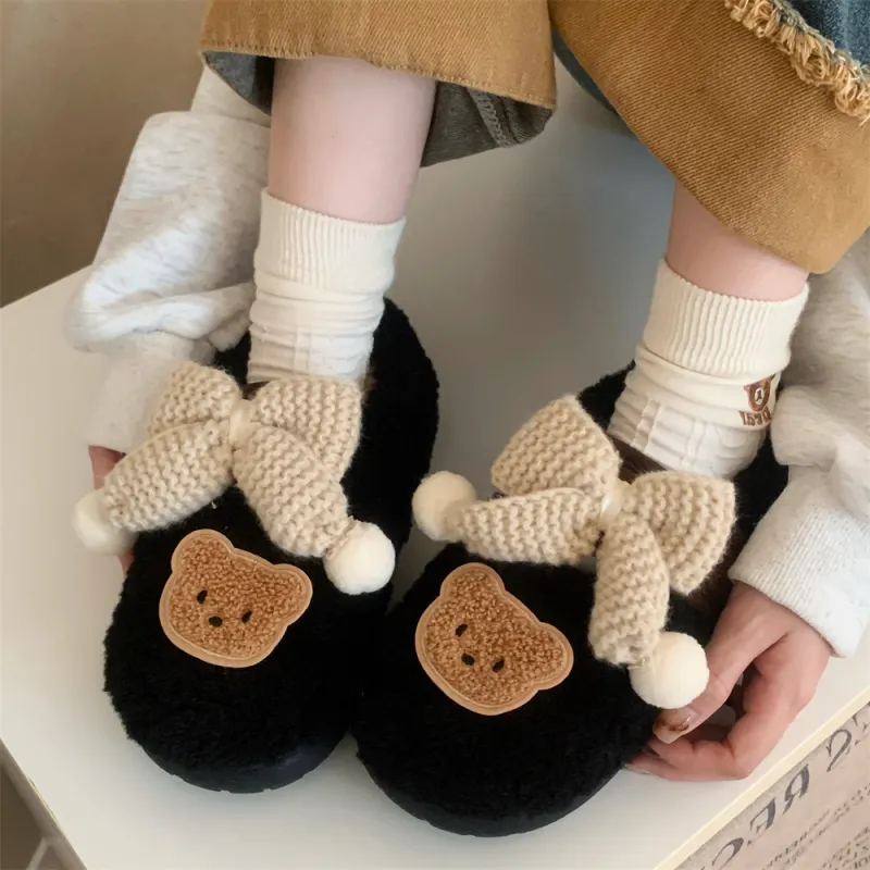 Thin Strips Cotton Slippers Women's Khaki-13