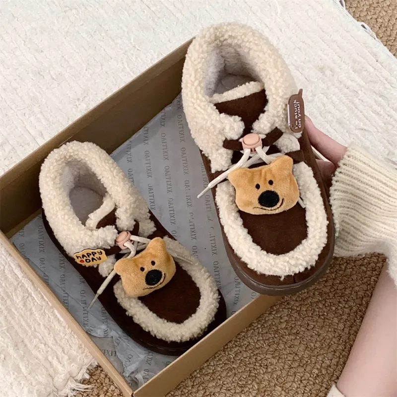Thin Strips Cotton Slippers Women's, Light Brown-10