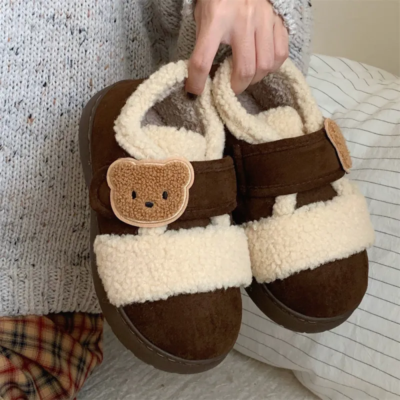 Thin Strips Cotton Slippers Women's, Light Brown-9