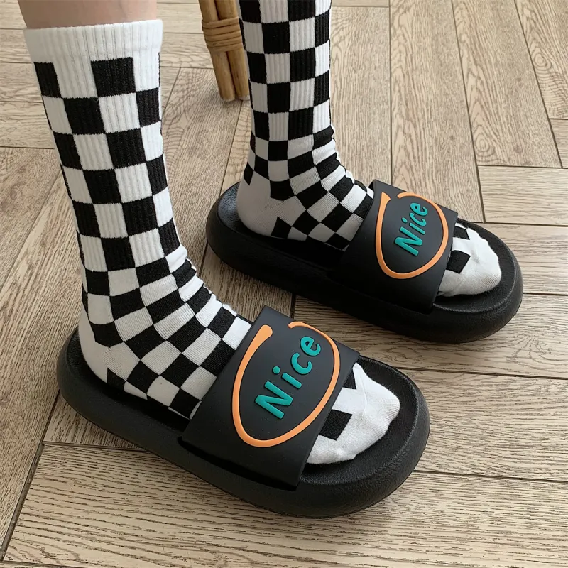 Thin Strips Slippers Unisex, Ecru-10
